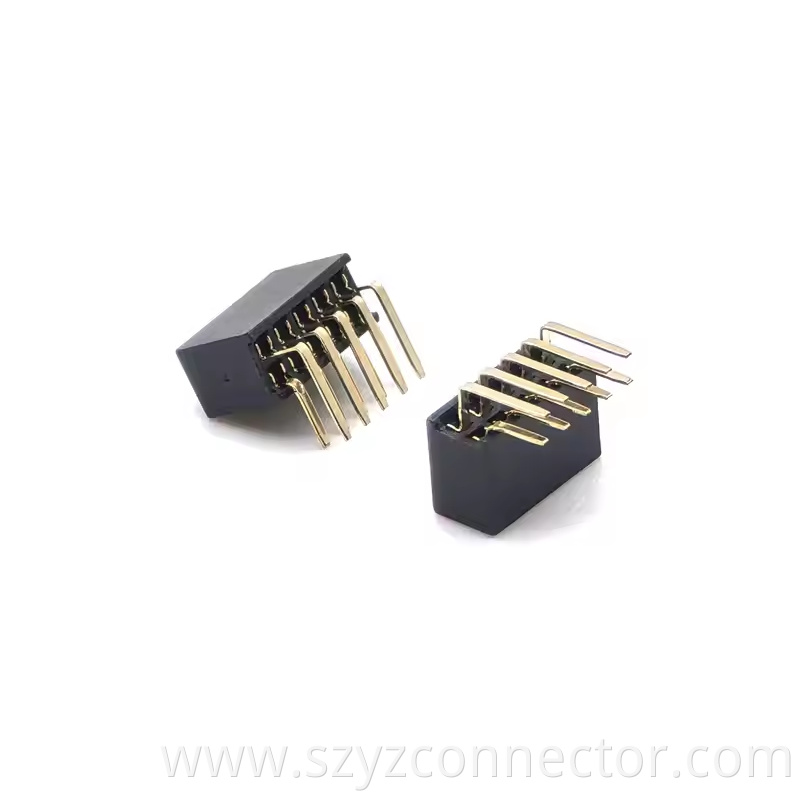 1.27mm Pitch Female Header Connector Dual Row Right Angle H3.44.3mm 25P U Type (2)